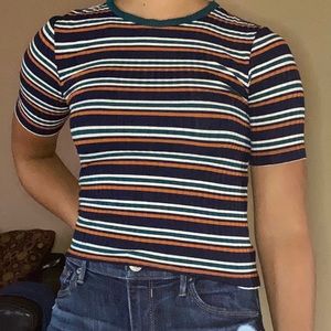 Multi color 3/4 sleeve top